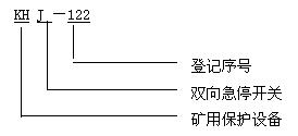 KHJ－122礦用雙向急停開關(guān)裝置型號(hào)及含義